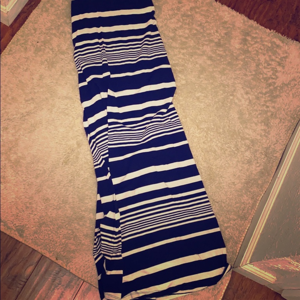 Navy and white skirt